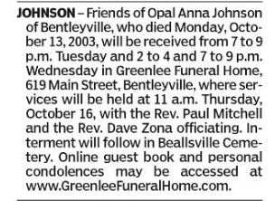 Opal Anna Johnson